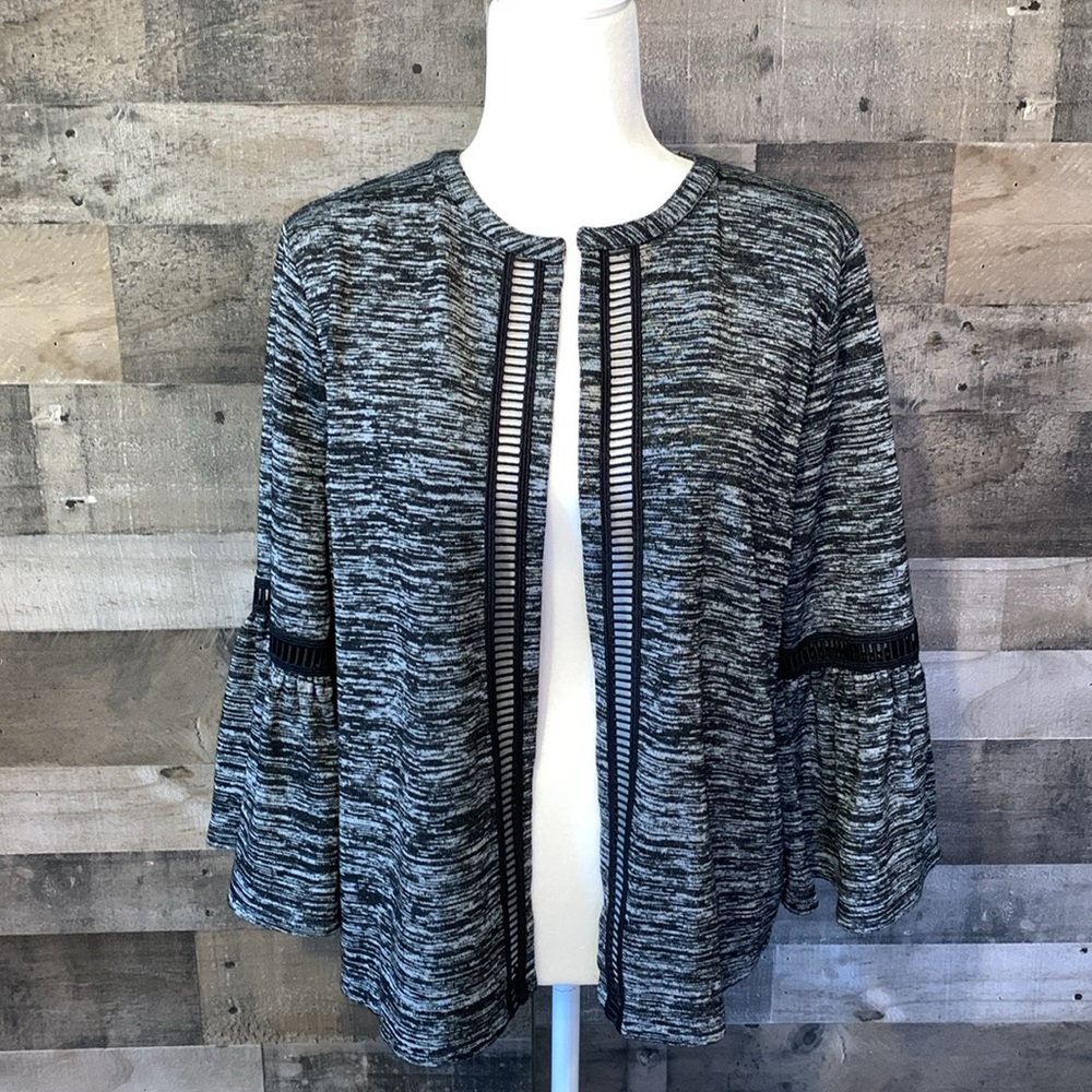 August Silk Open Front Jacket Size M - Picture 16 of 16